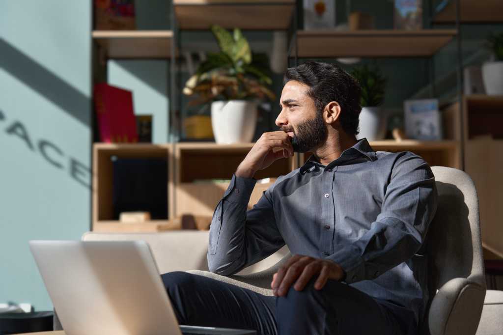 Man with laptop